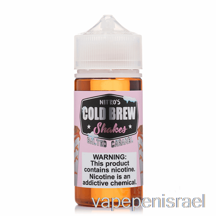 חד פעמי Vape Israel מלוח קרמל - Nitros Cold Brew - 100ml 3mg